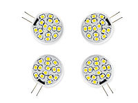 Luminea LED-Stiftsockellampe, 15 SMD LEDs, G4 (12V), ww, vertikal 4er; LED-Stiftsockel G4 LED-Stiftsockel G4 