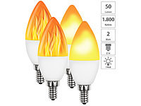 Luminea 4er-Set LED-Lampen mit Flammeneffekt, 3 Beleuchtungs-Modi, E14, 2 W,; LED-Tropfen E27 (tageslichtweiß) LED-Tropfen E27 (tageslichtweiß) LED-Tropfen E27 (tageslichtweiß) LED-Tropfen E27 (tageslichtweiß) 