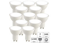 Luminea 12er-Set LED-Spots GU10, 7 Watt, 540 lm, 6.500 K, 100°, F; LED-Tropfen E27 (warmweiß) LED-Tropfen E27 (warmweiß) LED-Tropfen E27 (warmweiß) LED-Tropfen E27 (warmweiß) 