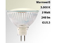 Luminea LED-Spotlight, Glasgehäuse, GU5.3, 2,5W, 240 lm, warmweiß, A+; LED-Tropfen E27 (warmweiß) LED-Tropfen E27 (warmweiß) 