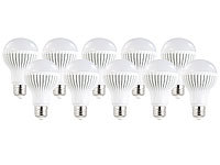 Luminea LED-Lampe E27, 9W, tageslichtweiß 5400 K, 630 lm, 10-er Set