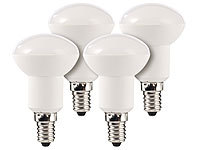 Luminea LED-Reflektor, R50, E14, 6 W, 6.400 K, 430 lm, tageslichtweiß, 4er-Set; LED-Tropfen E27 (warmweiß) LED-Tropfen E27 (warmweiß) 