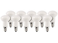 Luminea LED-Reflektor, R50, E14, 6 W, 6.400 K, 470lm, tageslichtweiß, 10er-Set; LED-Tropfen E27 (warmweiß) LED-Tropfen E27 (warmweiß) 