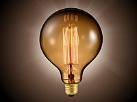 Luminea Vintage-Globe-Schmucklampe mit gitterförmigem Glühdraht, E27-Fassung; LED-Tropfen E27 (warmweiß) LED-Tropfen E27 (warmweiß) 