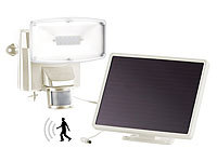 Luminea LED-Fluter, 12x0,5w , IP44, mit PIR-sensor, Solarmodul, weiß; Wetterfester LED-Fluter (tageslichtweiß) Wetterfester LED-Fluter (tageslichtweiß) 