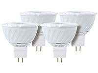 Luminea High-Power COB-LED, GU5.3, MR16, 7 W, tageslichtweiß, 4er-Set