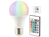 Luminea LED-Lampe, Color RGB & Warmweiß, E27, 10 Watt, mit Fernbedienung; LED-Tropfen E27 (warmweiß) LED-Tropfen E27 (warmweiß) 