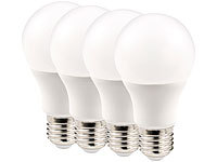 Luminea Leuchtstarke LED-Lampe E27, 6,5 W, A+, tageslichtweiß, 4er-Set; LED-Tropfen E27 (warmweiß) LED-Tropfen E27 (warmweiß) 