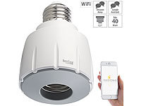 Luminea Home Control Smarte WLAN-E27-Lampenfassung, für Amazon Alexa & Google Assistant; WLAN-Steckdosen mit Stromkosten-Messfunktion, WLAN-LED-Lampen E27 RGBW WLAN-Steckdosen mit Stromkosten-Messfunktion, WLAN-LED-Lampen E27 RGBW WLAN-Steckdosen mit Stromkosten-Messfunktion, WLAN-LED-Lampen E27 RGBW WLAN-Steckdosen mit Stromkosten-Messfunktion, WLAN-LED-Lampen E27 RGBW 
