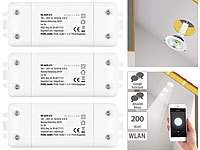 Luminea Home Control 3er-Set WLAN-Schalter mit Dimmer, für Siri, Alexa & Google Assistant; WLAN-Gateways mit Bluetooth WLAN-Gateways mit Bluetooth WLAN-Gateways mit Bluetooth WLAN-Gateways mit Bluetooth 