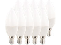 Luminea 10er-Set LED-Kerzen E14 B35, 6 Watt, 480 Lumen, tageslichtweiß 6500 K