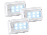 Luminea LED-Nachtlicht mit Bewegungs & Dämmerungs-Sensor, Batterie, 3er-Set; Lampen-Einbaufassungen Lampen-Einbaufassungen Lampen-Einbaufassungen 