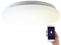 Luminea Home Control WLAN-LED-Deckenleuchte für Amazon Alexa & Google Assistant, CCT, 18 W; WLAN-LED-Lampen E27 RGBW WLAN-LED-Lampen E27 RGBW 