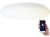 Luminea Home Control WLAN-LED-Deckenleuchte für Amazon Alexa & Google Assistant, CCT, 36 W; WLAN-LED-Lampen E27 RGBW WLAN-LED-Lampen E27 RGBW WLAN-LED-Lampen E27 RGBW WLAN-LED-Lampen E27 RGBW 