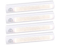 Luminea 4er-Set Batterie-LED-Schrankleuchten, PIR & Lichtsensor, 6000K ,0,6 W; Lampen-Einbaufassungen Lampen-Einbaufassungen Lampen-Einbaufassungen Lampen-Einbaufassungen 