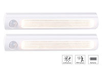 Luminea 2er-Set LED-Schrankleuchte, PIR & Lichtsensor, 0,6 W, 25 Lm, 6000 K; Lampen-Einbaufassungen Lampen-Einbaufassungen Lampen-Einbaufassungen Lampen-Einbaufassungen 