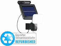 Luminea Solar-LED-Wandfluter für außen, PIR-Sensor, 5,4 Versandrückläufer; Wetterfester LED-Fluter (tageslichtweiß) 
