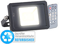 Luminea Wetterfester LED-Fluter, Radar-Bewegungssensor, Versandrückläufer; Wasserfeste LED-Fluter (warmweiß) Wasserfeste LED-Fluter (warmweiß) 