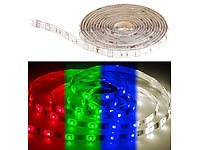 Luminea RGBW-LED-Streifen-Erweiterung LAX-206, 2 m, 240 lm, warmweiß, IP44; LED-Spots GU10 (tageslichtweiß) LED-Spots GU10 (tageslichtweiß) 