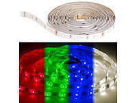 Luminea RGBW-LED-Streifen-Erweiterung LAX-515, 5 m, 840 lm, warmweiß, IP44; LED-Spots GU10 (tageslichtweiß) LED-Spots GU10 (tageslichtweiß) 