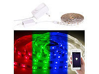 Luminea WLAN-LED-Streifen, RGBW, 2 m, Amazon Alexa & Google Assistant komp.; LED-Spots GU10 (tageslichtweiß) LED-Spots GU10 (tageslichtweiß) 