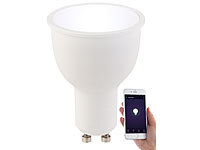 Luminea Home Control WLAN-LED-Lampe, Amazon Alexa & Google Assistant kompatibel, GU10, weiß; WLAN-LED-Lampen GU10 RGBW WLAN-LED-Lampen GU10 RGBW WLAN-LED-Lampen GU10 RGBW WLAN-LED-Lampen GU10 RGBW 