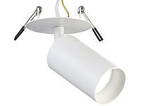 Luminea Schwenkbarer Alu-Wand & Deckenspot, GU10-Fassung, 1-flammig, weiß; LED-Spots GU10 (warmweiß) LED-Spots GU10 (warmweiß) LED-Spots GU10 (warmweiß) LED-Spots GU10 (warmweiß) 