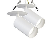 Luminea 2er-Set schwenkbarer Wand und Deckenspots mit GU10-Fassung, weiß,; LED-Spots GU10 (warmweiß) LED-Spots GU10 (warmweiß) LED-Spots GU10 (warmweiß) 