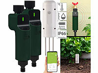 Luminea Home Control 2x ZigBee-Bewässerungscomputer + 1x Boden-Feuchte & Temperatursensor