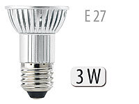 Luminea LED-Spot 3x 1W-LED, kaltweiß, E27, 250 lm, 10er-Set