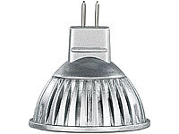 Luminea LED-Spot 3x 1W-LED, weiß, GU5.3, 250 lm, 4er-Set; LED-Spots GU10 (warmweiß), LED-Tropfen E27 (tageslichtweiß) 