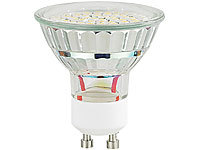 Luminea SMD-LED-Lampe, GU10, 48 LEDs, warmweiß, 250 lm (refurbished); LED-Tropfen E27 (warmweiß) 