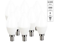 Luminea 8er-Set LED-Kerzen, tageslichtweiß, 500 Lumen, E14, 6 Watt, 6500 K; LED-Tropfen E27 (warmweiß) LED-Tropfen E27 (warmweiß) LED-Tropfen E27 (warmweiß) LED-Tropfen E27 (warmweiß) 
