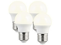 Luminea 4er-Set LED-Lampen, E27, 3 Watt, G45, 240 Lumen, warmweiß, E; LED-Spots GU10 (warmweiß) LED-Spots GU10 (warmweiß) LED-Spots GU10 (warmweiß) LED-Spots GU10 (warmweiß) 