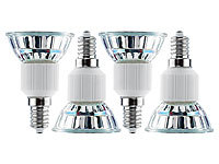 Luminea SMD-LED-Lampe mit Farbwechsler, E14, 48 LEDs, 19 lm, 4er-Set; LED-Kerzen E14 (warmweiß), LED-Spots GU5.3 (warmweiß) 