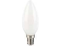 Luminea SMD-LED-Kerzenlampe, 3 Watt, E14, B35, 250 lm, weiß, 4er-Set; LED-Tropfen E27 (warmweiß) 