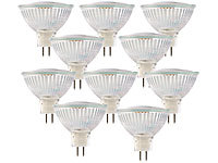 Luminea LED-Spotlight m. Glasgehäuse, GU5.3, 3 W, 12V, 250 lm, weiß, 10er-Set