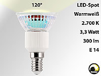 Luminea LED-Spot E14, 3,3W, warmweiß 2700K, 300 lm, dimmbar