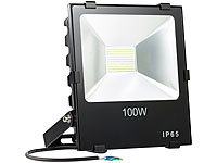 Luminea Wetterfester LED-Fluter im Metallgehäuse, 100w, IP65, tageslichtweiß; Wasserfeste LED-Fluter (warmweiß) 