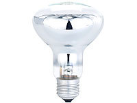 Luminea Halogen-Reflektor, R80, E27, 77 W, 580 lm, warmweiß; LED-Tropfen E27 (warmweiß) 
