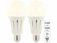 Luminea 2er-Set High-Power-LED-Lampe E27, 23 W, 2.400 Lumen, warmweiß 3.000 K; LED-Spots GU10 (warmweiß), LED-Tropfen E27 (tageslichtweiß) LED-Spots GU10 (warmweiß), LED-Tropfen E27 (tageslichtweiß) 