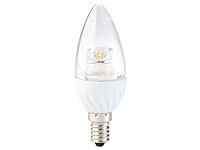 Luminea Klare LED-Kerze, E14, 4 W, 300 lm, tageslichtweiß, 160°