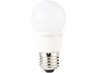 Luminea LED-Tropfen, E27, 3 W, 250 lm, 160°, 6.400 K, tageslichtweiß; LED Leuchtmittel E27 (warmweiß), LED Leuchtmittel E27 (weiß) LED Leuchtmittel E27 (warmweiß), LED Leuchtmittel E27 (weiß) LED Leuchtmittel E27 (warmweiß), LED Leuchtmittel E27 (weiß) 