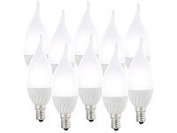 Luminea Geschwungene LED-Kerzenlampe, 3W, E14, Ba35,warmweiß, 10er-Set