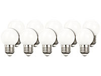 Luminea Retro-LED-Lampe E27, 3 W, G45, 350 lm, weiß, 5000 K, 10er-Set