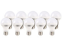 Luminea LED-Lampe, 7 W, dimmbar, E27, warmweiß, 455 lm, 120°, 10er-Set