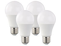 Luminea 4er-Set LED-Lampen, 12 Watt, E27, dimmbar, warmweiß, 2700 K, 1055 lm