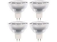 Luminea High-Power LED-Spot GU5.3 , 5W, 12V, tageslichtweiß, 450 lm, 4-er Set; LED-Spots GU10 (warmweiß), LED-Tropfen E27 (tageslichtweiß) 
