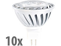 Luminea LED-Spot mit Metallgehäuse, 3x1W, 6400 K, GU5,3, 230lm, 10er-Set; LED-Spots GU10 (warmweiß), LED-Tropfen E27 (tageslichtweiß) 