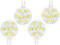 Luminea High-Power G4-LED-Stiftsockel, SMD5050-LEDs, G4, 1,8 W, weiß, 4er-Set; Stiftsockellampen Stiftsockellampen 